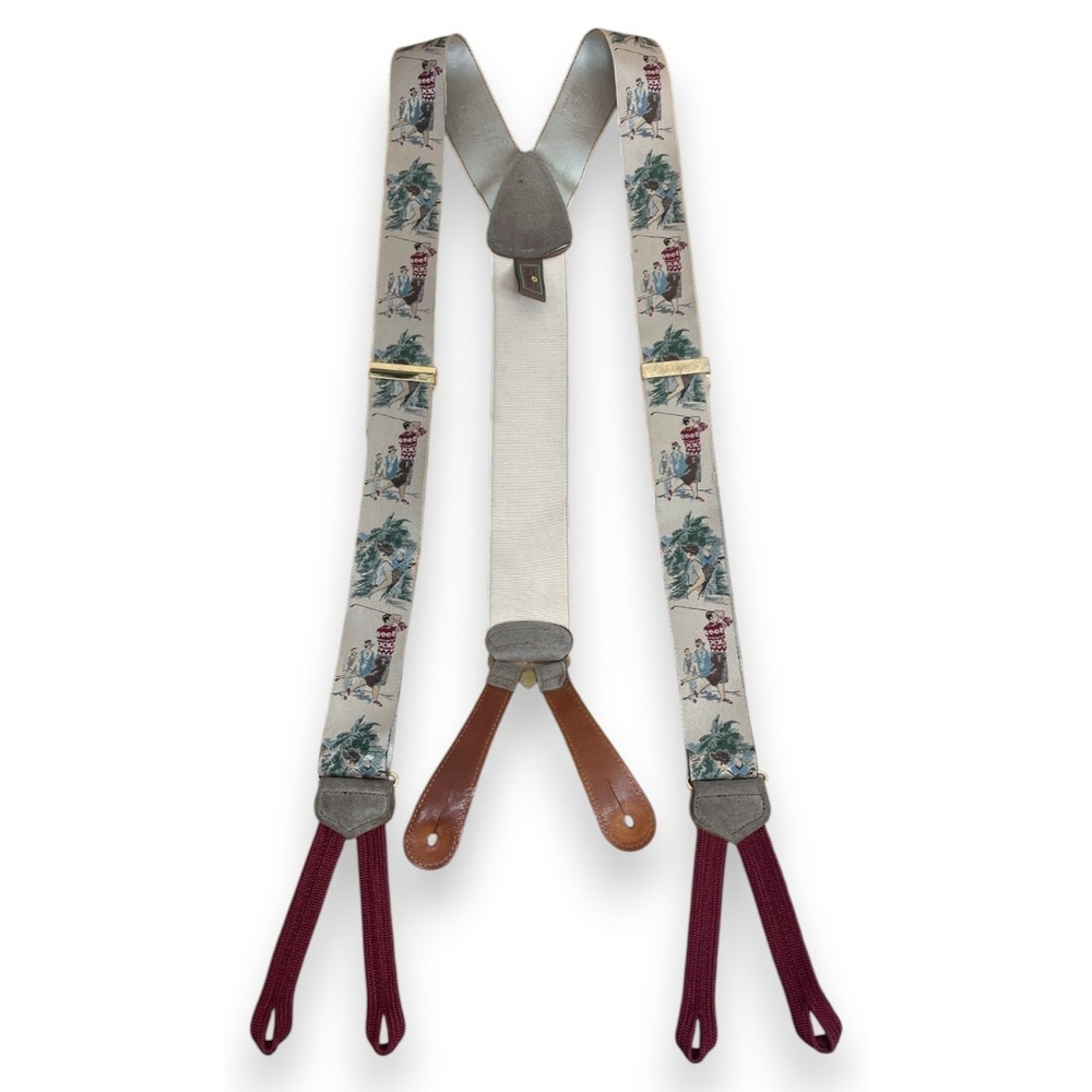 Trafalgar St. Andrews Golf Silk & Suede Limited Edition Suspenders Braces
